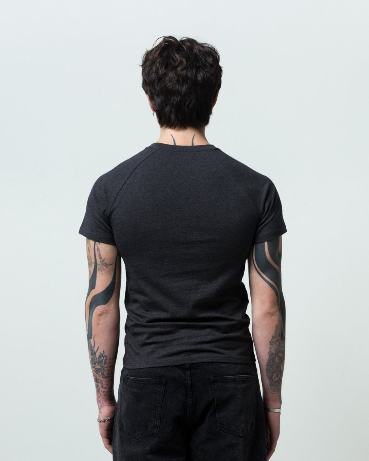Fitted Raglan Tee (Dark Grey)
