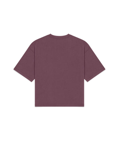 Cropped Basic Tee (Burgundy)