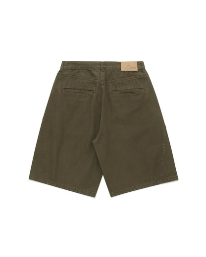 Baggy Panel Shorts (Khaki)