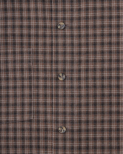Short Sleeve Shirt (Brown Plaid)