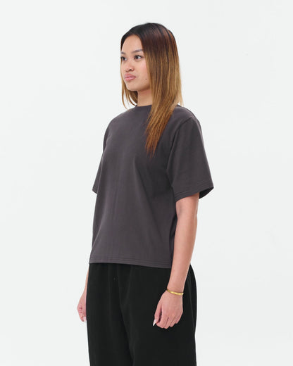 Cropped Basic Tee (Charcoal)