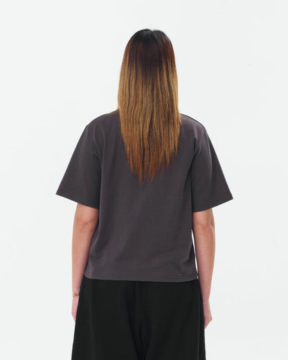 Cropped Basic Tee (Charcoal)