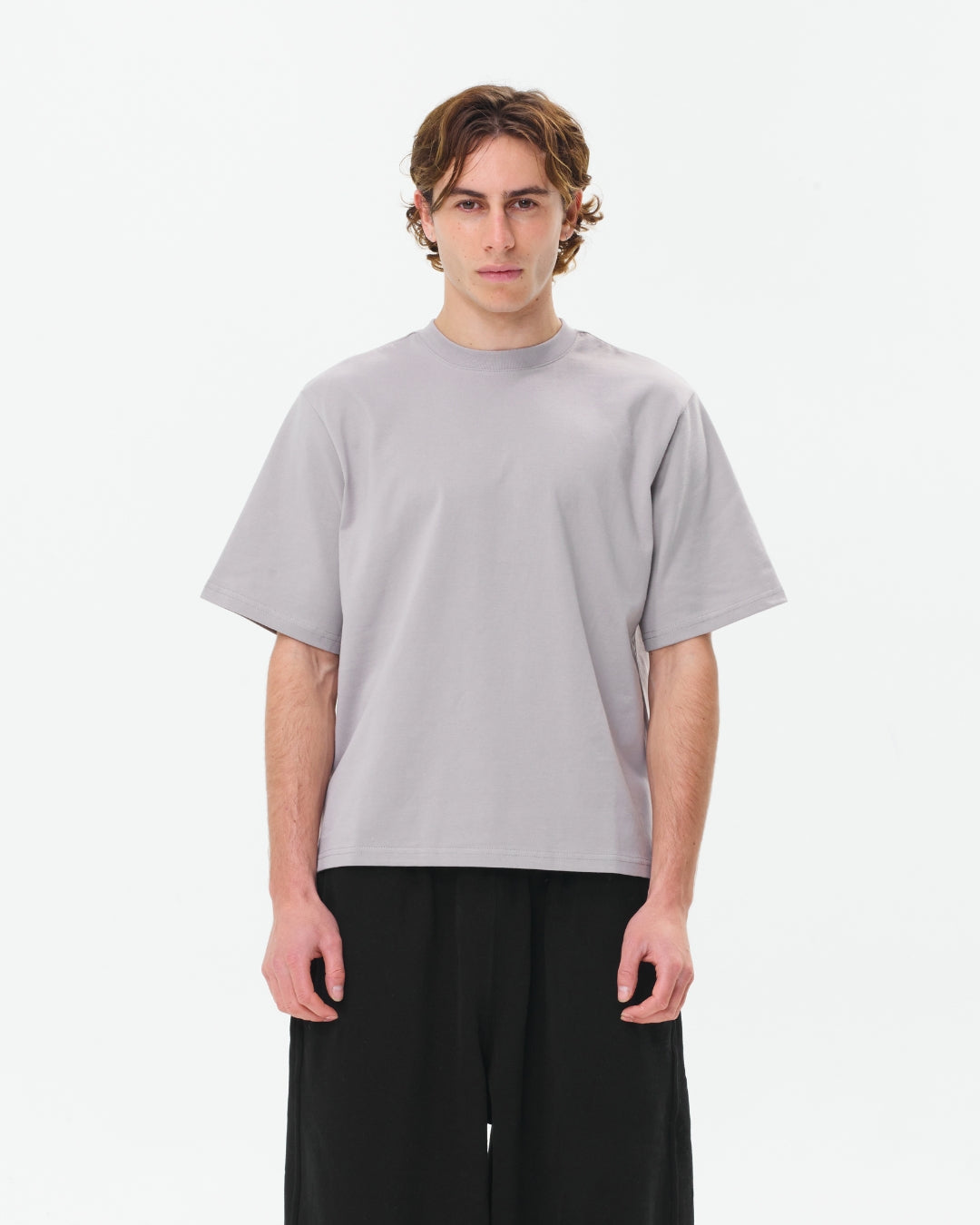 Cropped Basic Tee (Grey)