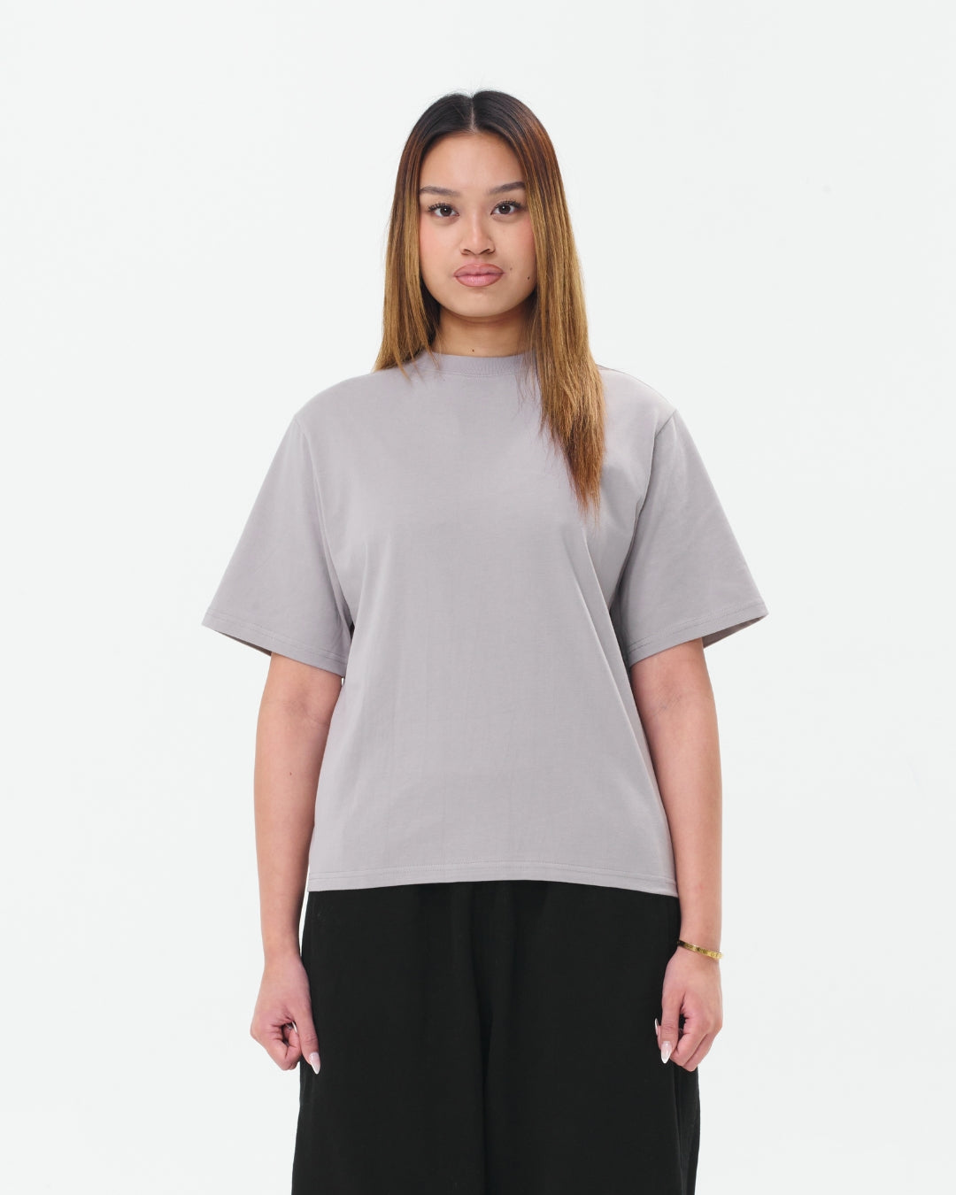 Cropped Basic Tee (Grey)