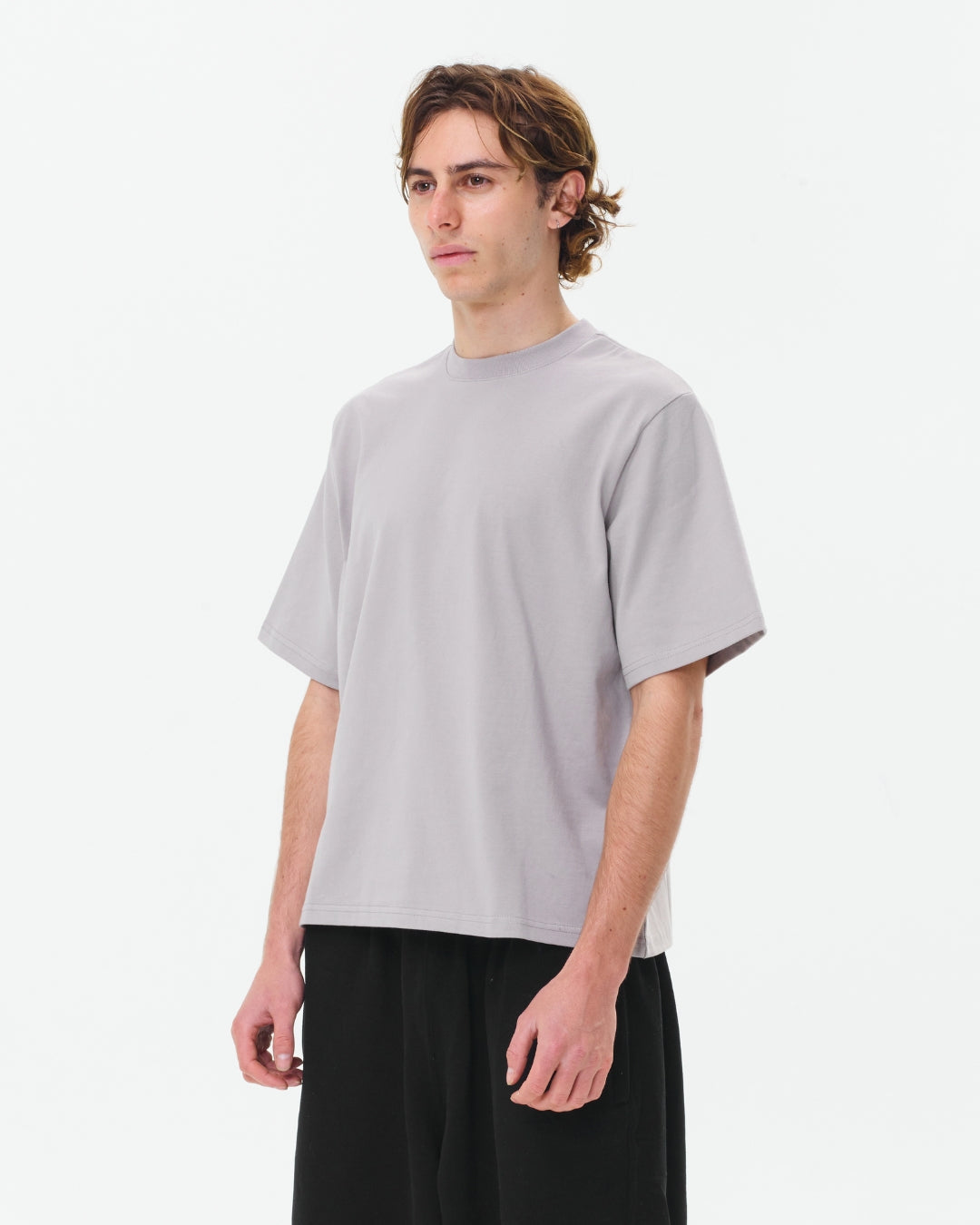 Cropped Basic Tee (Grey)