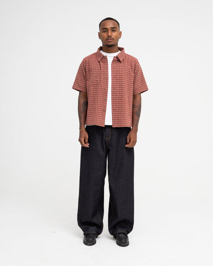 Short Sleeve Shirt (Red Plaid)