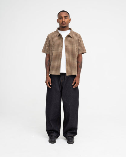 Short Sleeve Shirt (Olive Plaid)
