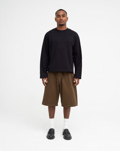 Baggy Panel Shorts (Khaki)