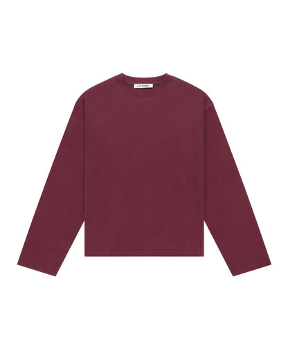 Long Sleeve Tee (Burgundy)