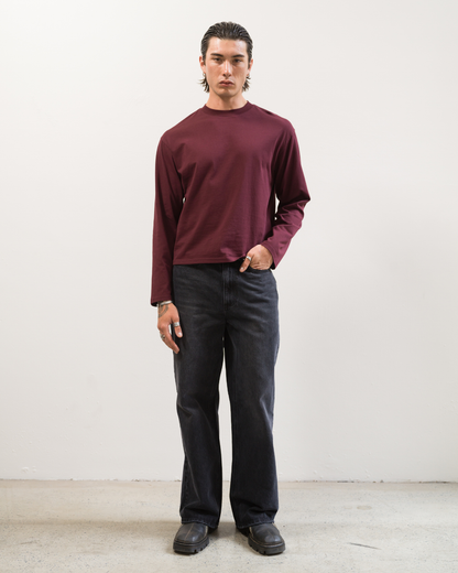 Long Sleeve Tee (Burgundy)