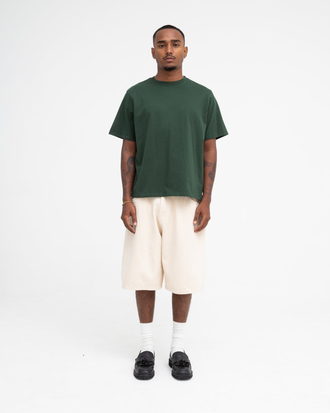 Cropped Basic Tee (Forest Green)