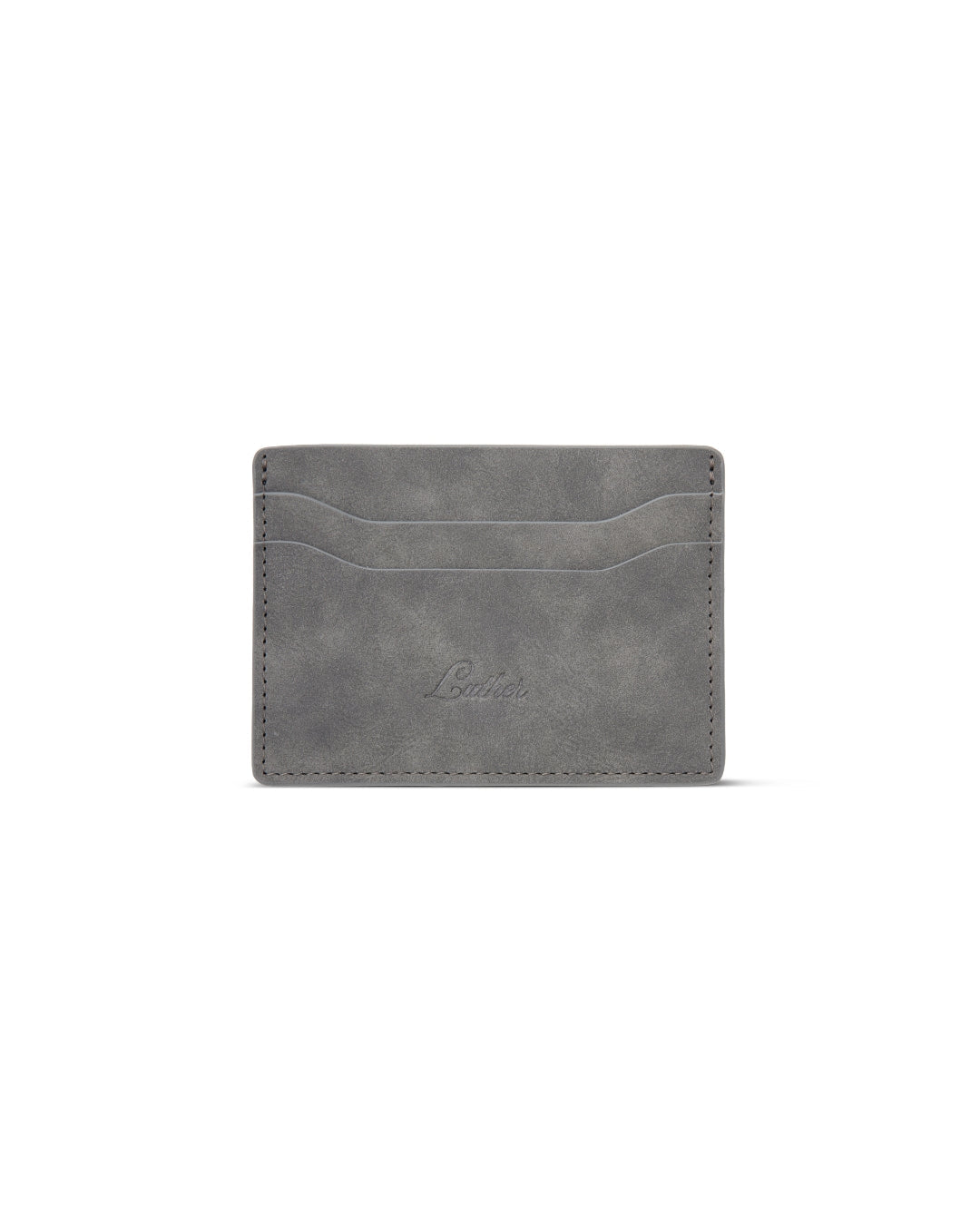 Suede Card Holder (Grey)