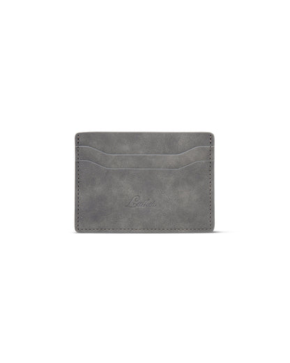Suede Card Holder (Grey)