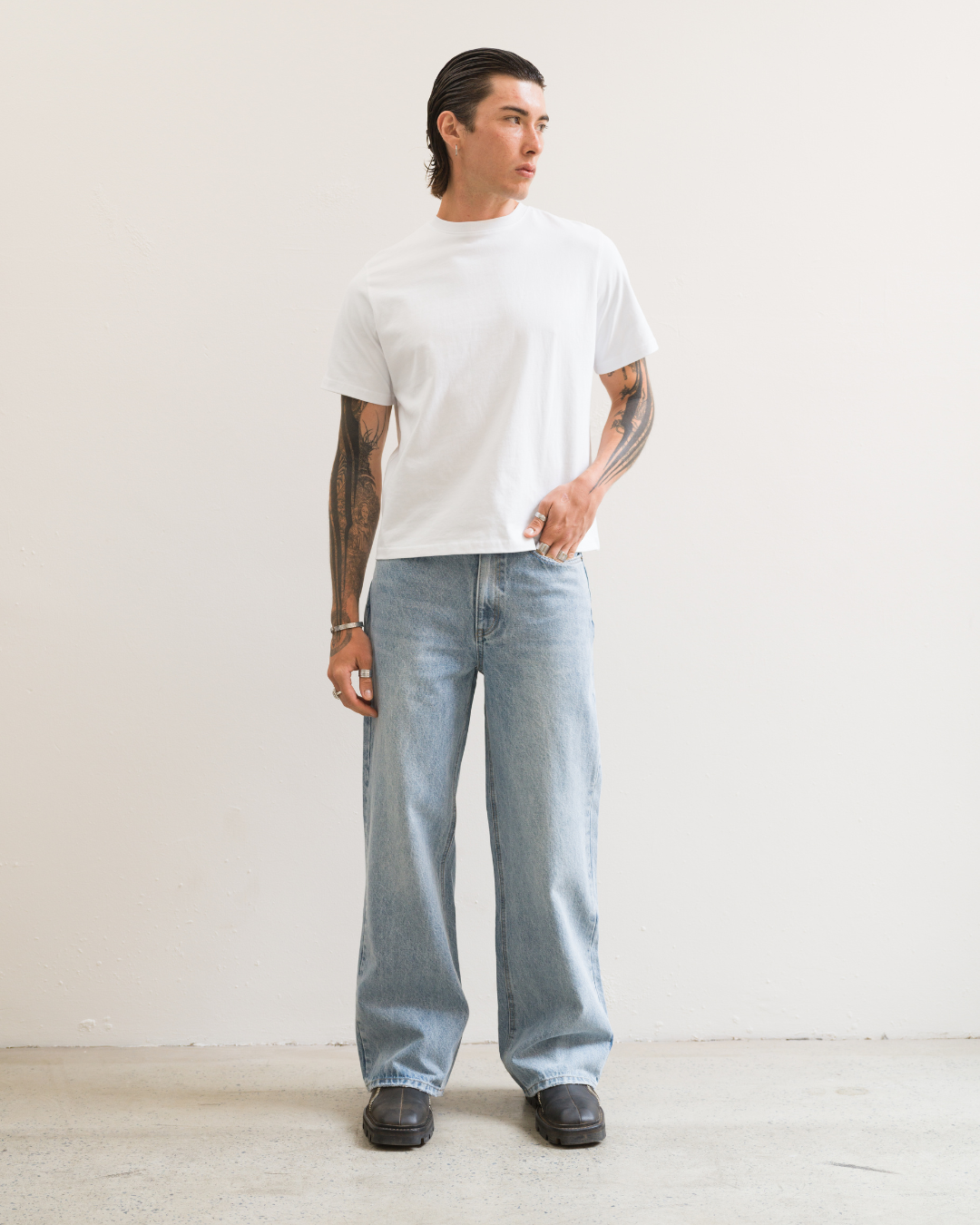 Regular Fit Jeans (Washed Blue)