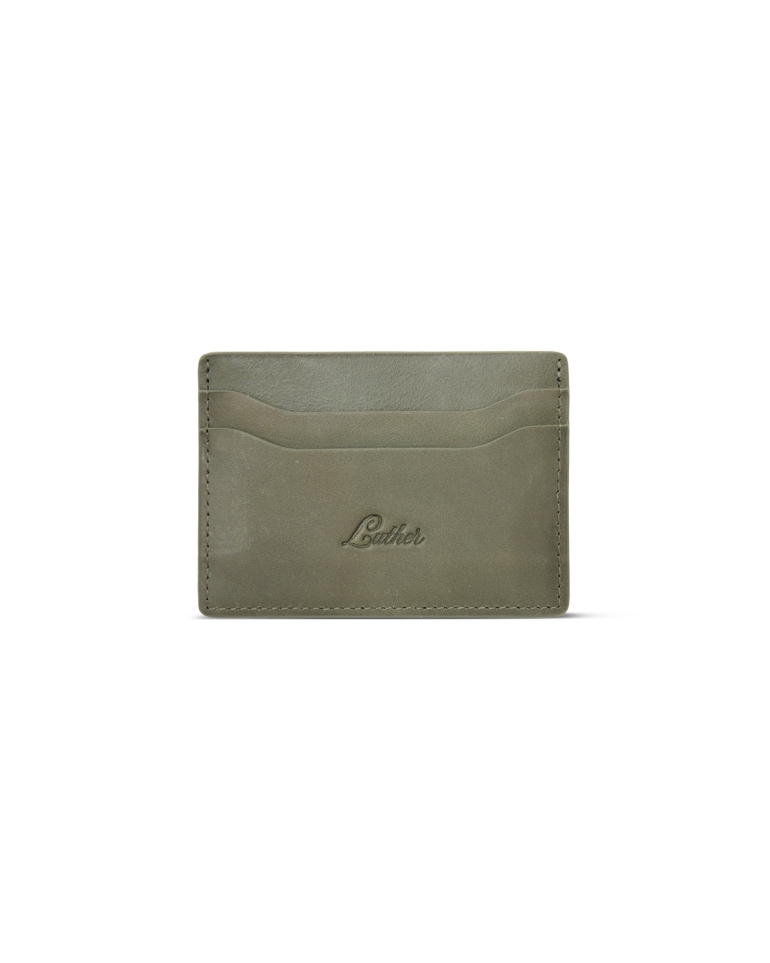 Leather Card Holder (Olive)
