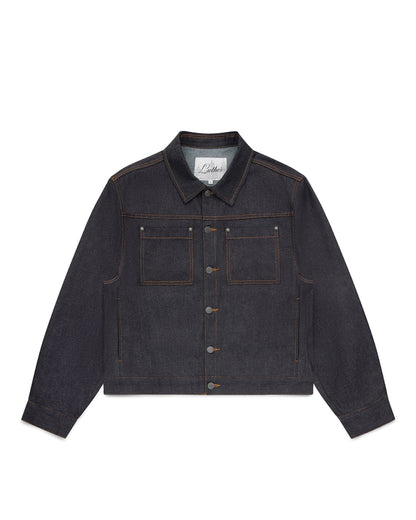 Raw Denim Jacket (Blue Black)