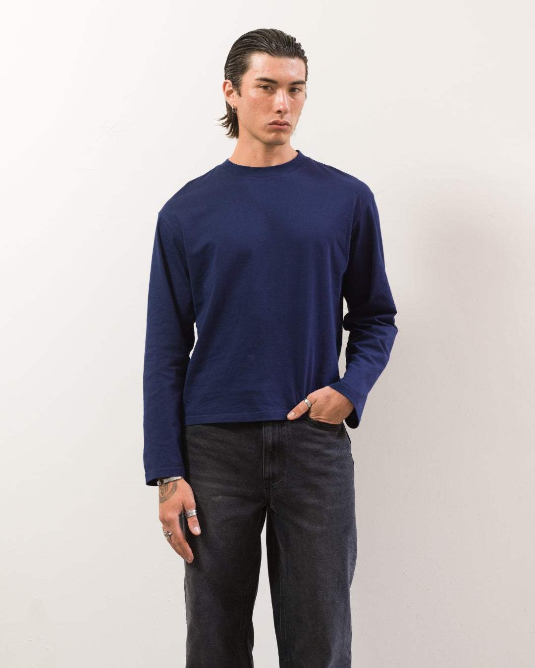 Long Sleeve Tee (Navy)