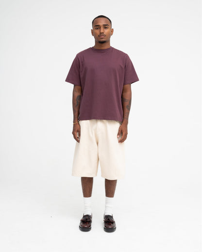 Cropped Basic Tee (Burgundy)