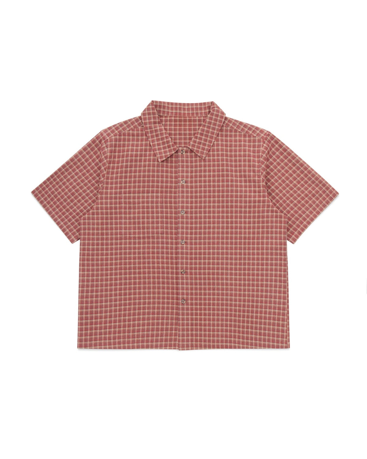 Short Sleeve Shirt (Red Plaid)