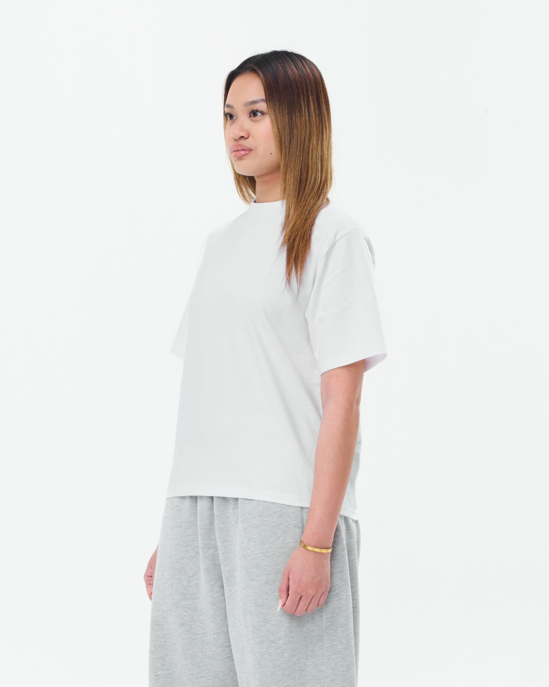 Cropped Basic Tee (White)