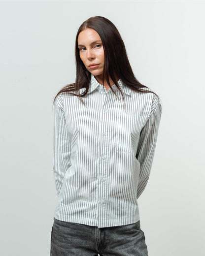 Striped Long Sleeve Shirt (Black/White)