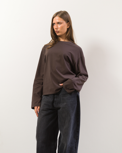 Long Sleeve Tee (Brown)