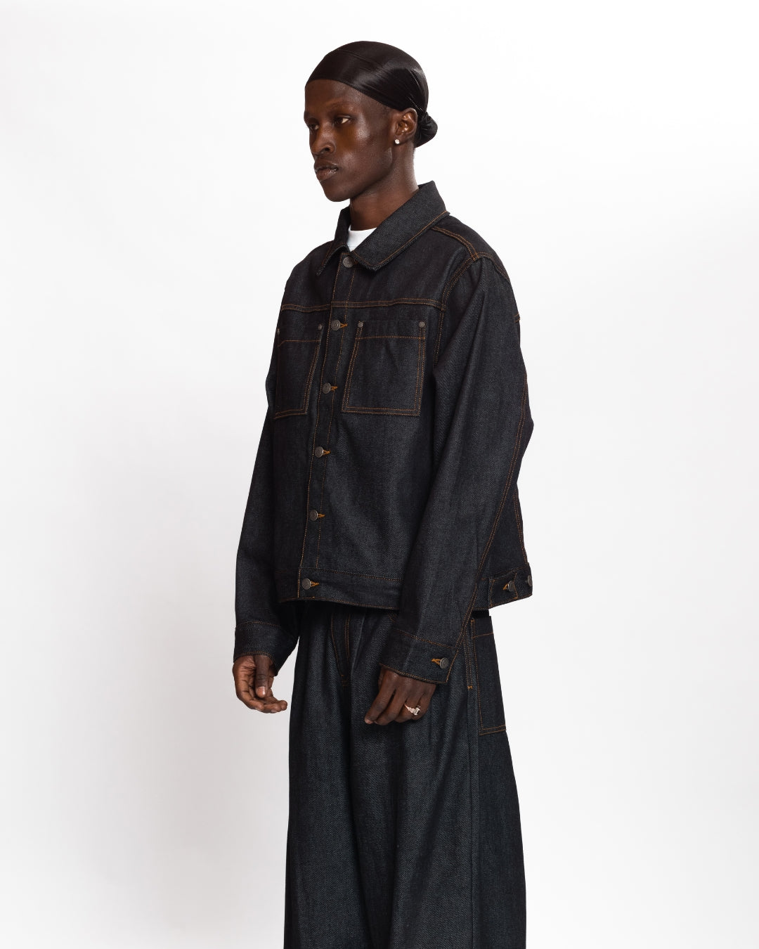 Raw Denim Jacket (Blue Black)