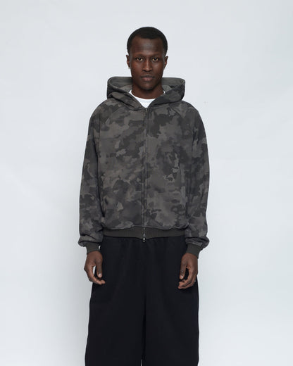 Zip Up Hoodie (Dark Camo)