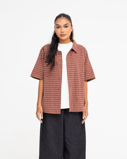 Short Sleeve Shirt (Red Plaid)