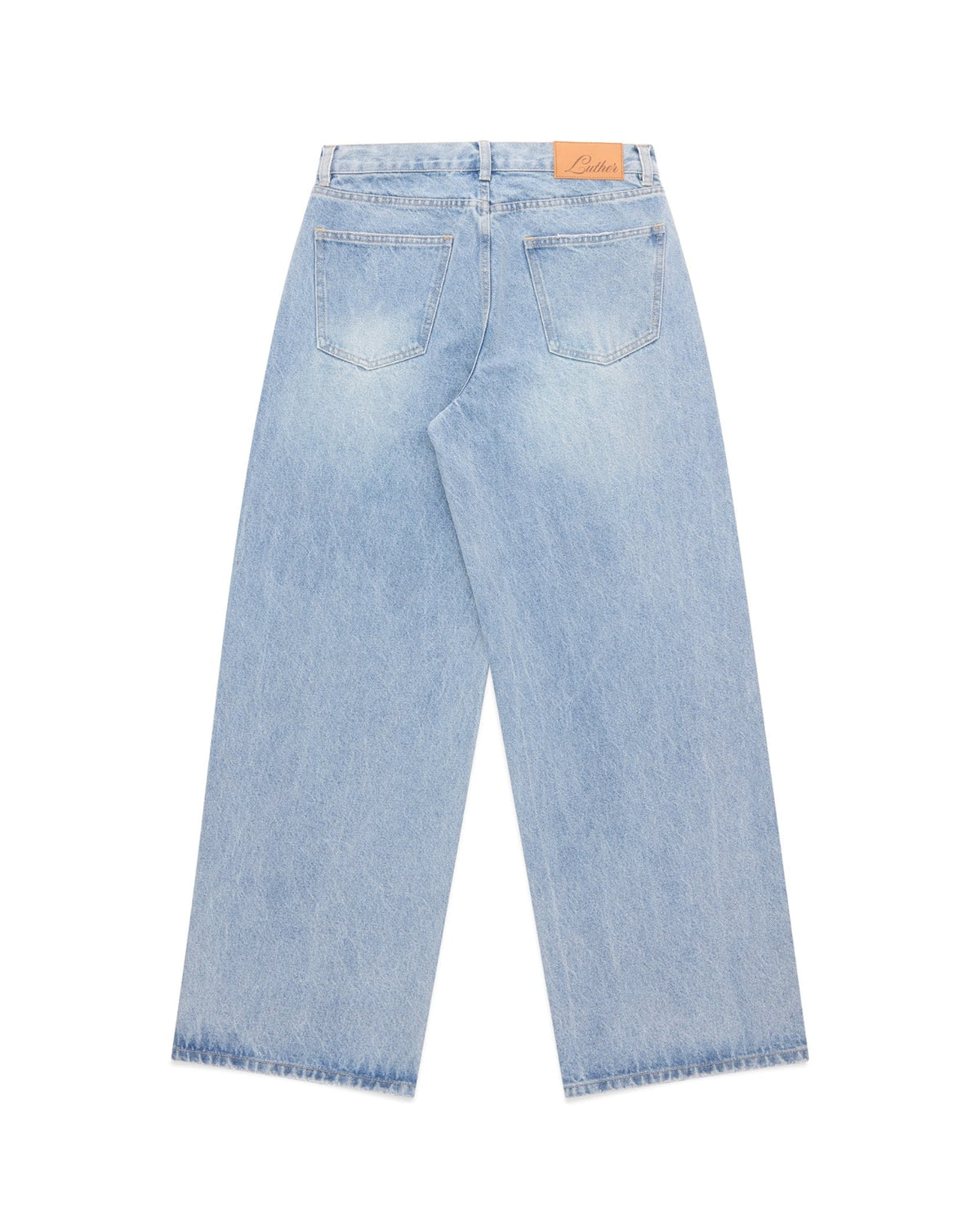 Wide Leg Jeans (Washed Blue)