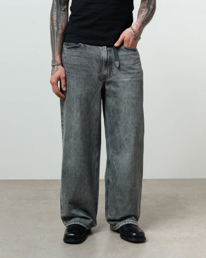 Wide Leg Jeans (Grey)
