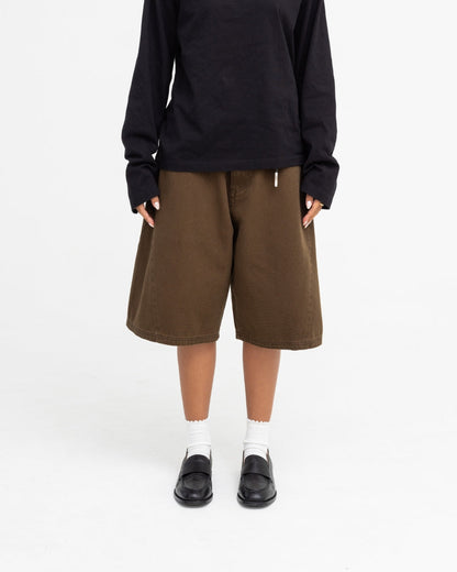 Baggy Panel Shorts (Khaki)