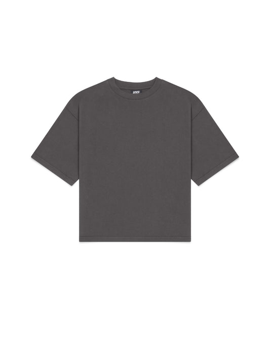 Cropped Basic Tee (Charcoal)