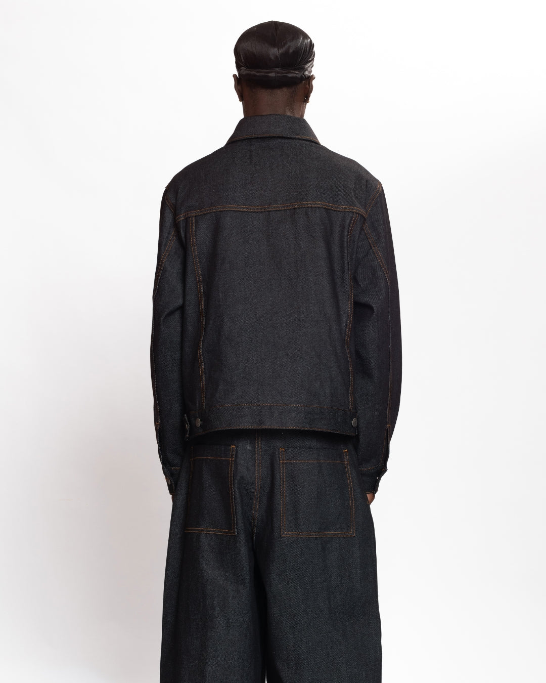 Raw Denim Jacket (Blue Black)
