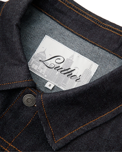 Raw Denim Jacket (Blue Black)