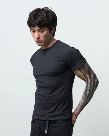 Fitted Raglan Tee (Dark Grey)