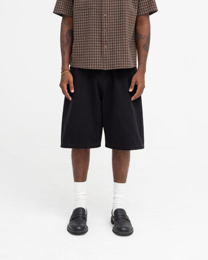 Baggy Panel Shorts (Black)