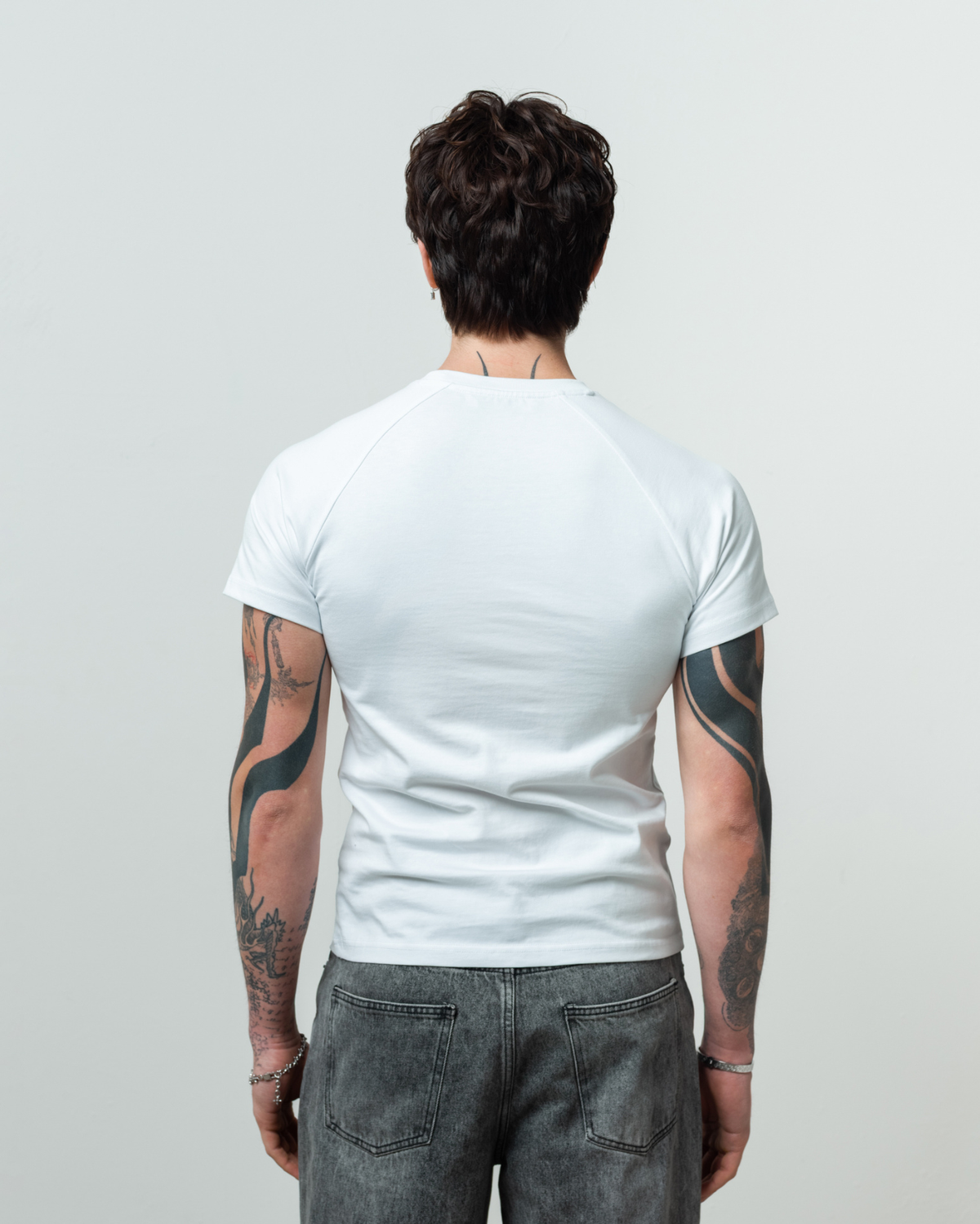 Fitted Raglan Tee (White)