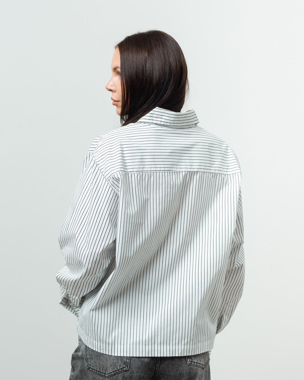 Striped Long Sleeve Shirt (Black/White)