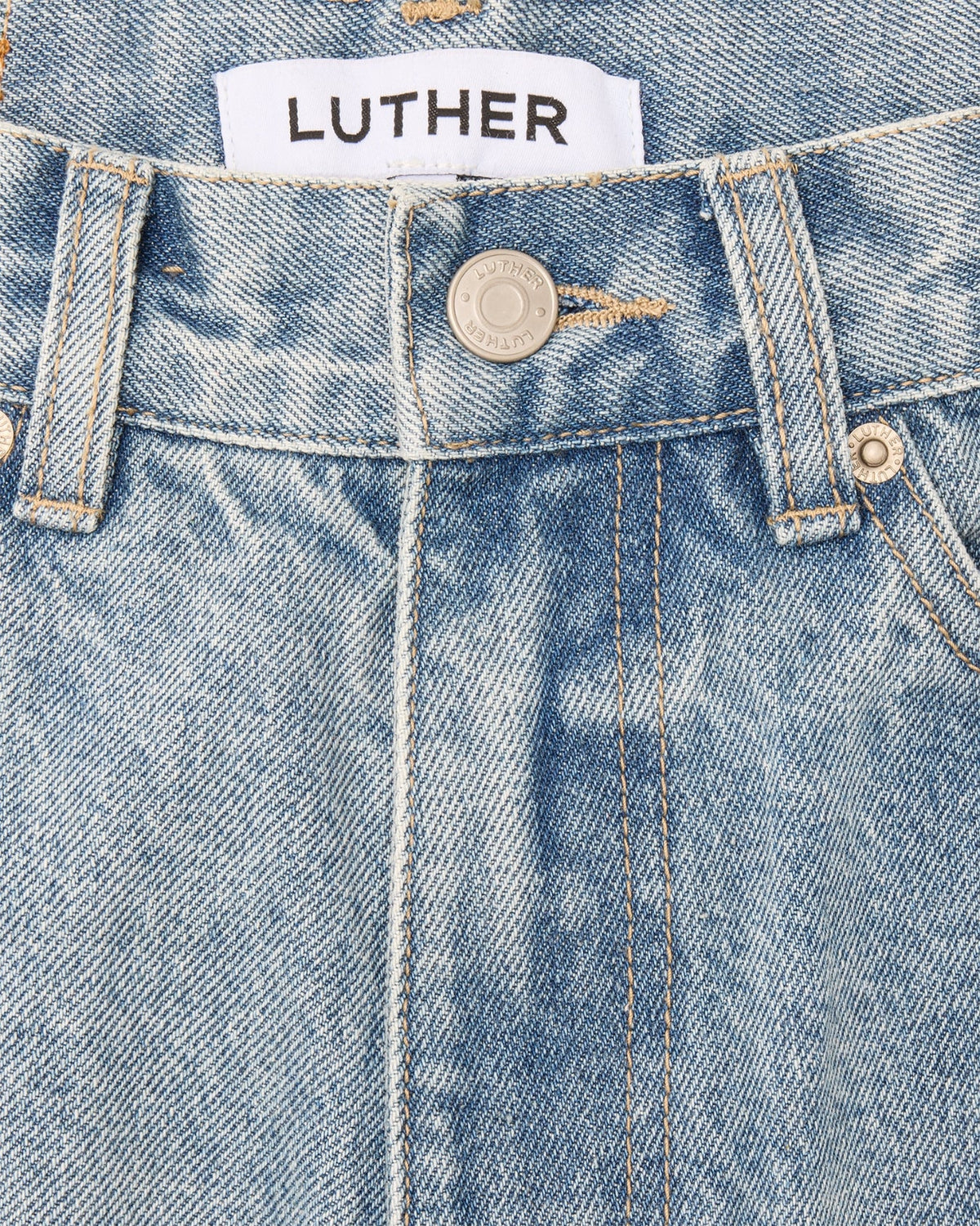 Wide Leg Jeans (Washed Blue)