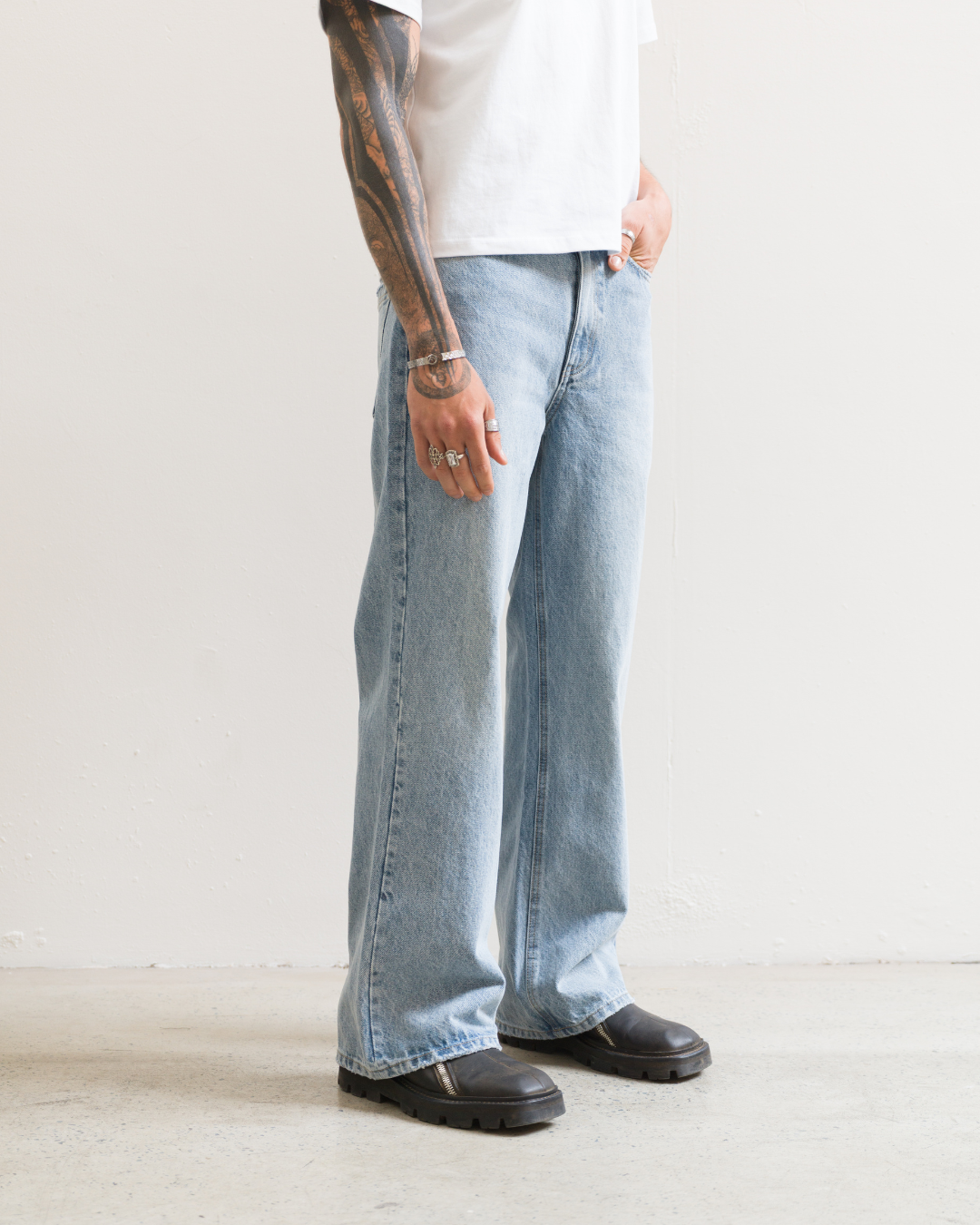 Regular Fit Jeans (Washed Blue)