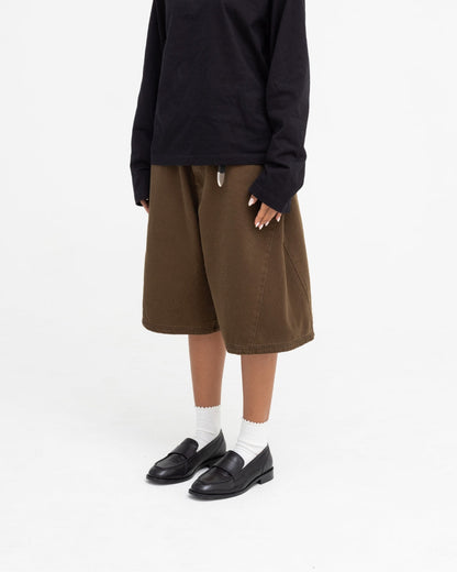 Baggy Panel Shorts (Khaki)