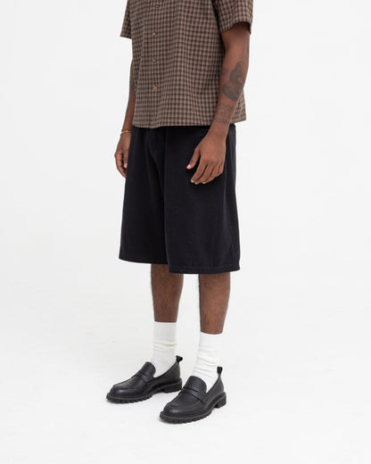 Baggy Panel Shorts (Black)
