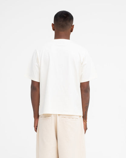 Cropped Basic Tee (Off White)