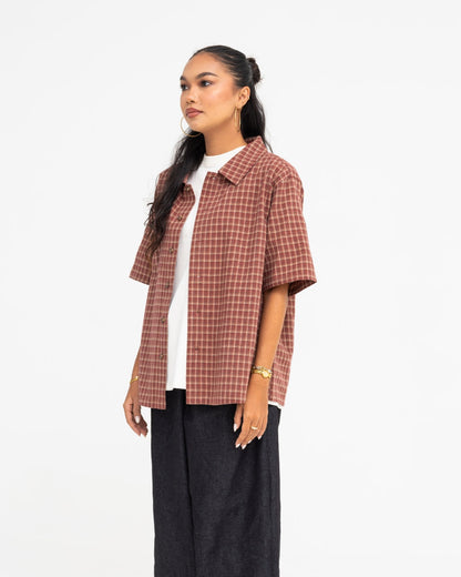 Short Sleeve Shirt (Red Plaid)