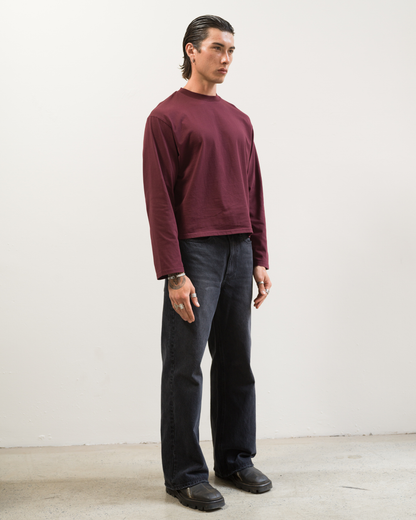Long Sleeve Tee (Burgundy)