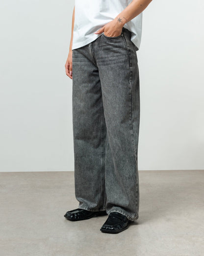 Wide Leg Jeans (Grey)