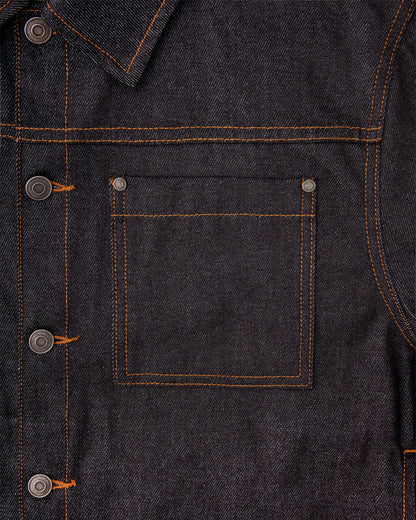 Raw Denim Jacket (Blue Black)