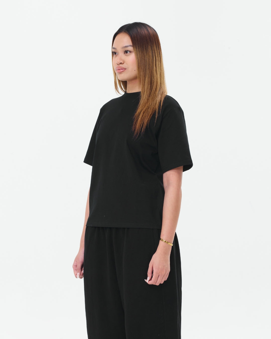 Cropped Basic Tee (Black)