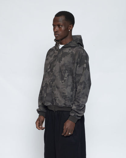 Zip Up Hoodie (Dark Camo)